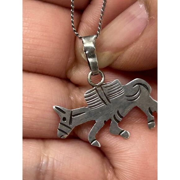 Vintage Marked 925 Donkey Necklace - Picture 8 of 9